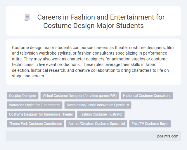 Careers in Fashion and Entertainment for Costume Design Major Students