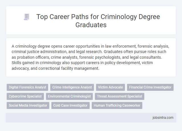 Top Career Paths for Criminology Degree Graduates