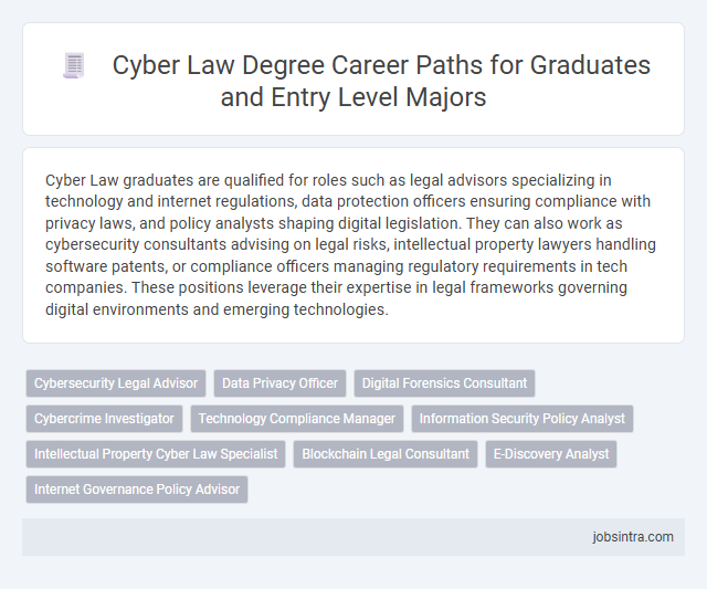 Cyber Law Degree Career Paths for Graduates and Entry Level Majors