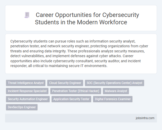 Career Opportunities for Cybersecurity Students in the Modern Workforce