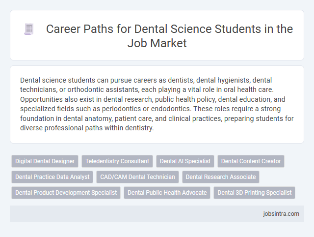 Career Paths for Dental Science Students in the Job Market