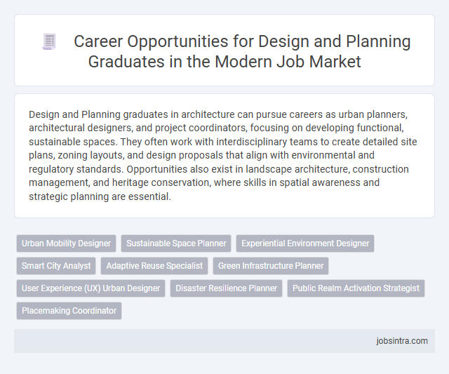 Career Opportunities for Design and Planning Graduates in the Modern Job Market
