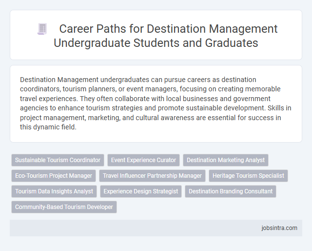 Career Paths for Destination Management Undergraduate Students and Graduates