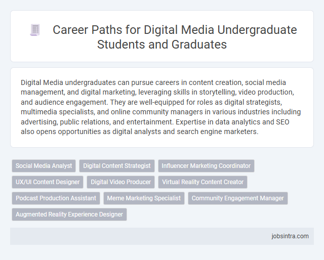 Career Paths for Digital Media Undergraduate Students and Graduates