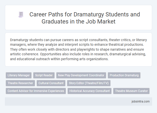 Career Paths for Dramaturgy Students and Graduates in the Job Market