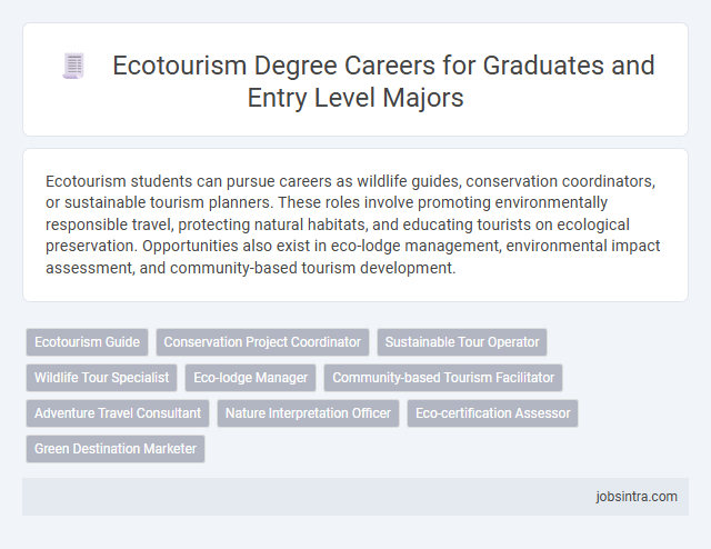 Ecotourism Degree Careers for Graduates and Entry Level Majors