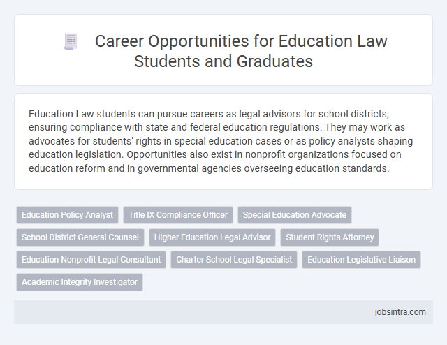 Career Opportunities for Education Law Students and Graduates
