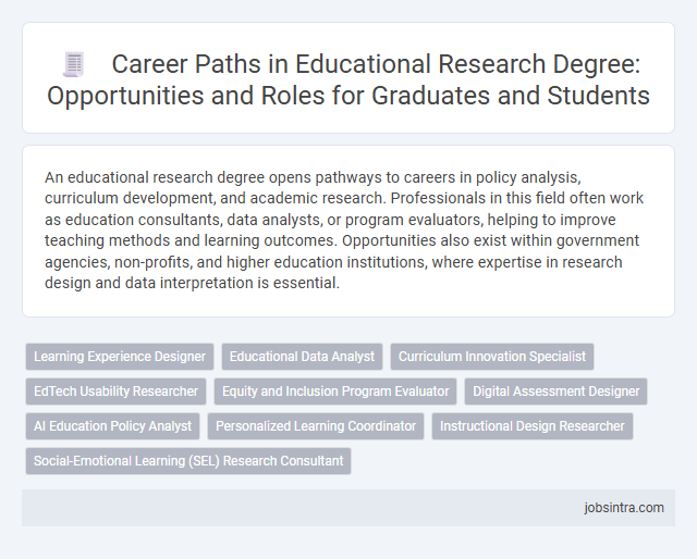 Career Paths in Educational Research Degree: Opportunities and Roles for Graduates and Students