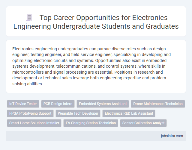 Top Career Opportunities for Electronics Engineering Undergraduate Students and Graduates