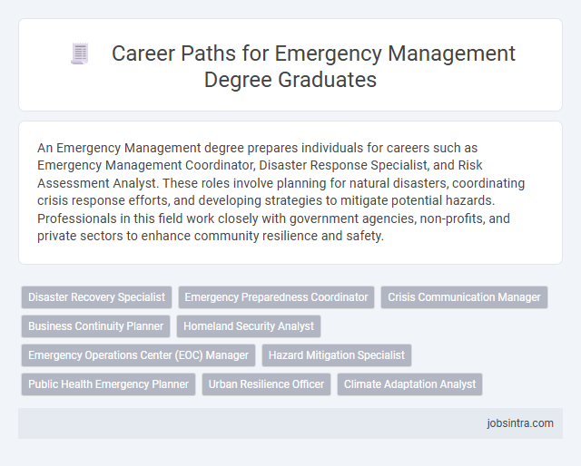Career Paths for Emergency Management Degree Graduates