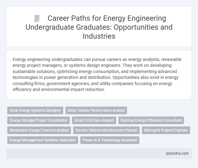 Career Paths for Energy Engineering Undergraduate Graduates: Opportunities and Industries