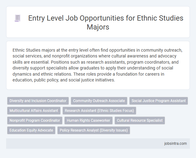 Entry Level Job Opportunities for Ethnic Studies Majors