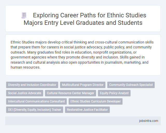 Exploring Career Paths for Ethnic Studies Majors Entry Level Graduates and Students
