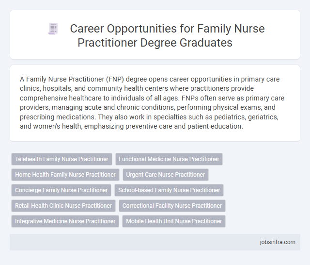 Career Opportunities for Family Nurse Practitioner Degree Graduates