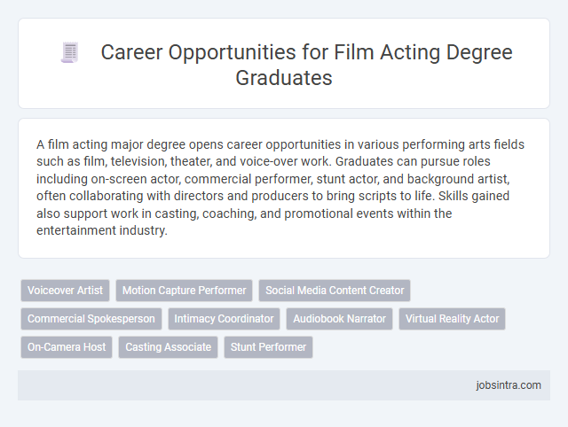 Career Opportunities for Film Acting Degree Graduates