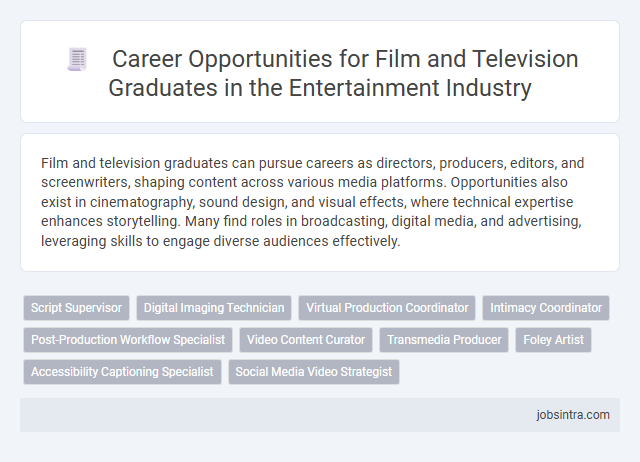 Career Opportunities for Film and Television Graduates in the Entertainment Industry