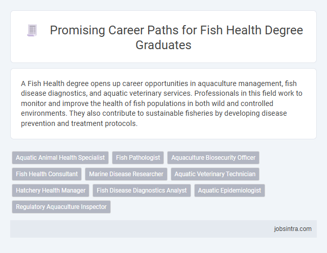 Promising Career Paths for Fish Health Degree Graduates