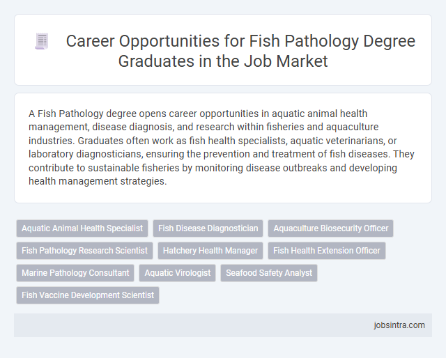 Career Opportunities for Fish Pathology Degree Graduates in the Job Market