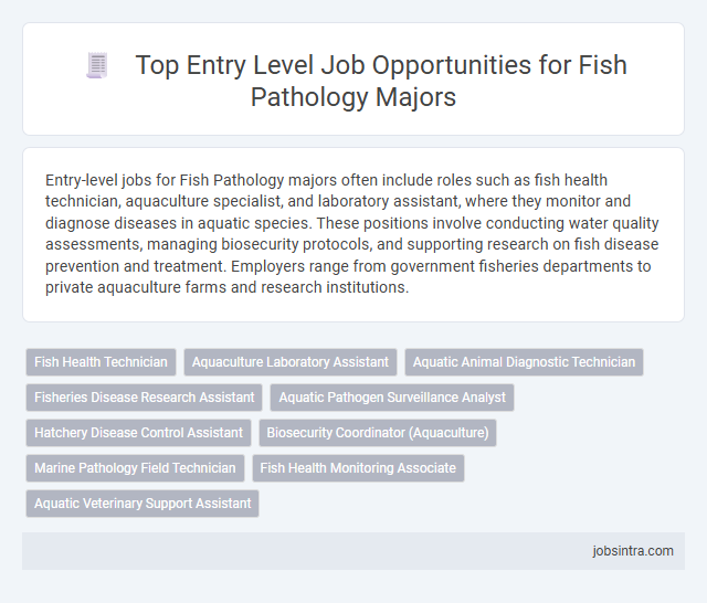 Top Entry Level Job Opportunities for Fish Pathology Majors