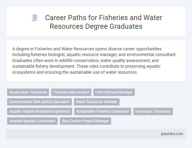 Career Paths for Fisheries and Water Resources Degree Graduates