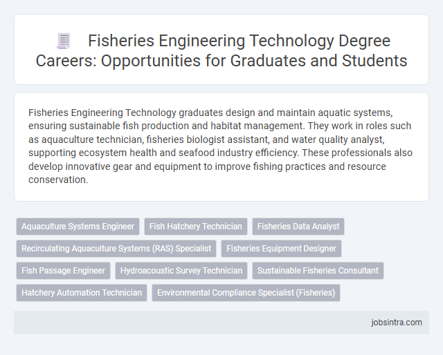 Fisheries Engineering Technology Degree Careers: Opportunities for Graduates and Students