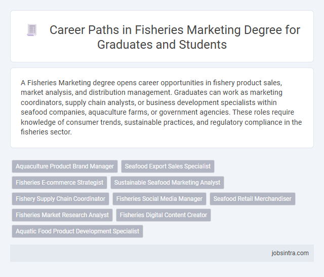 Career Paths in Fisheries Marketing Degree for Graduates and Students