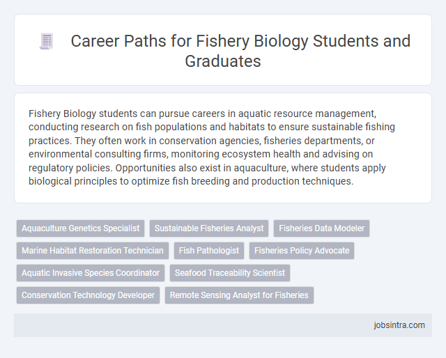 Career Paths for Fishery Biology Students and Graduates