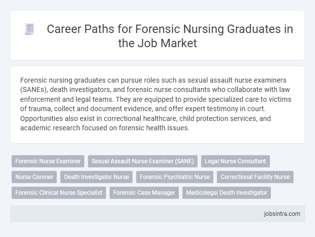 Career Paths for Forensic Nursing Graduates in the Job Market