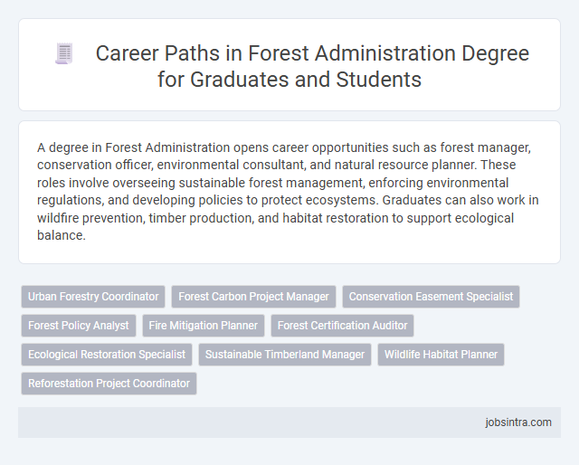 Career Paths in Forest Administration Degree for Graduates and Students