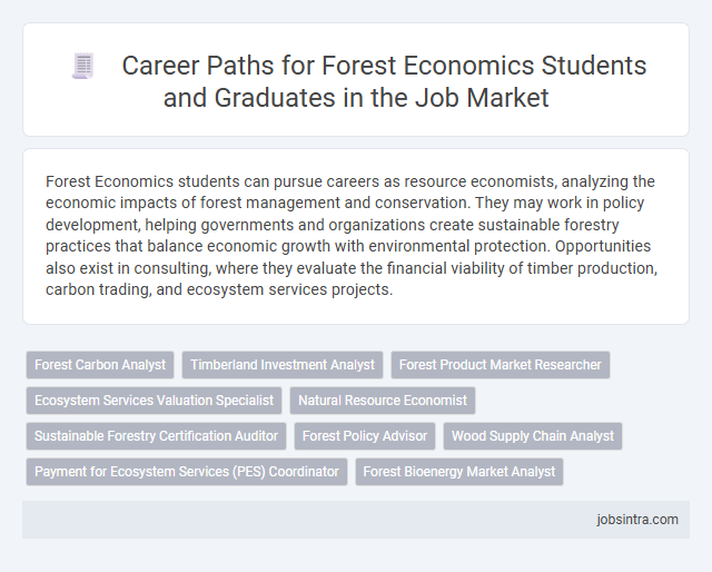 Career Paths for Forest Economics Students and Graduates in the Job Market