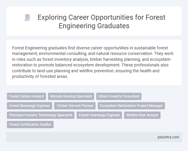 Exploring Career Opportunities for Forest Engineering Graduates