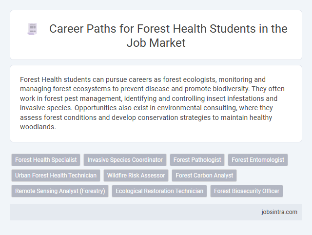 Career Paths for Forest Health Students in the Job Market