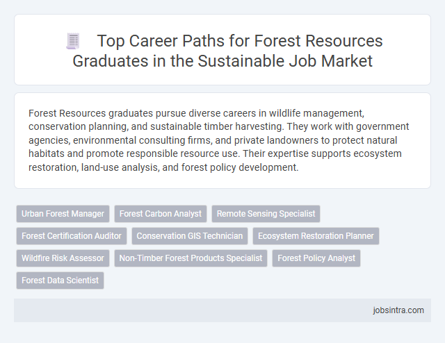 Top Career Paths for Forest Resources Graduates in the Sustainable Job Market