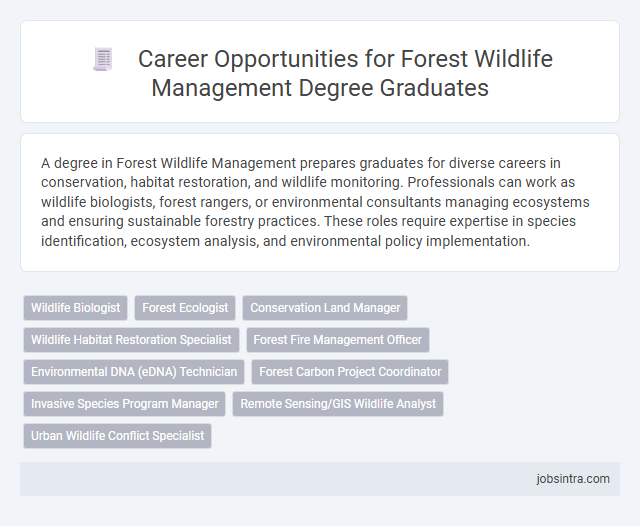 Career Opportunities for Forest Wildlife Management Degree Graduates