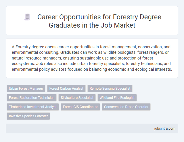 Career Opportunities for Forestry Degree Graduates in the Job Market