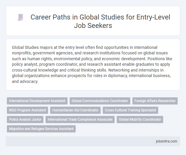 Career Paths in Global Studies for Entry-Level Job Seekers