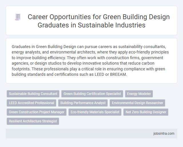 Career Opportunities for Green Building Design Graduates in Sustainable Industries