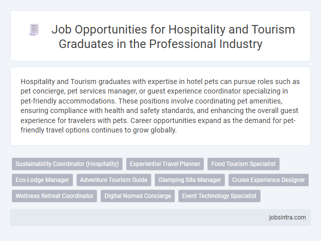 Job Opportunities for Hospitality and Tourism Graduates in the Professional Industry
