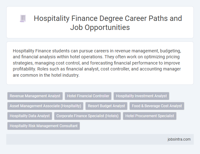Hospitality Finance Degree Career Paths and Job Opportunities