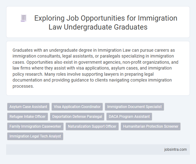 Exploring Job Opportunities for Immigration Law Undergraduate Graduates
