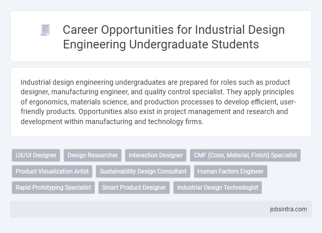 Career Opportunities for Industrial Design Engineering Undergraduate Students