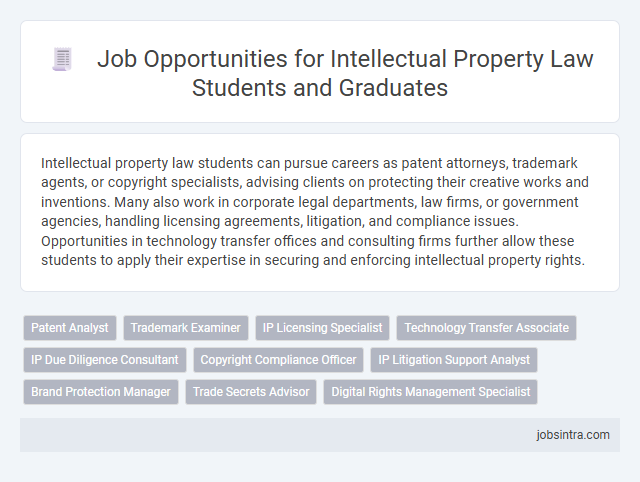 Job Opportunities for Intellectual Property Law Students and Graduates