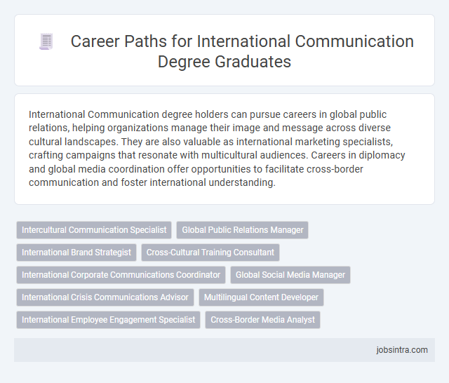 Career Paths for International Communication Degree Graduates