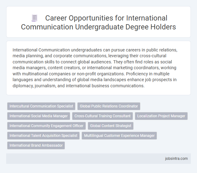 Career Opportunities for International Communication Undergraduate Degree Holders