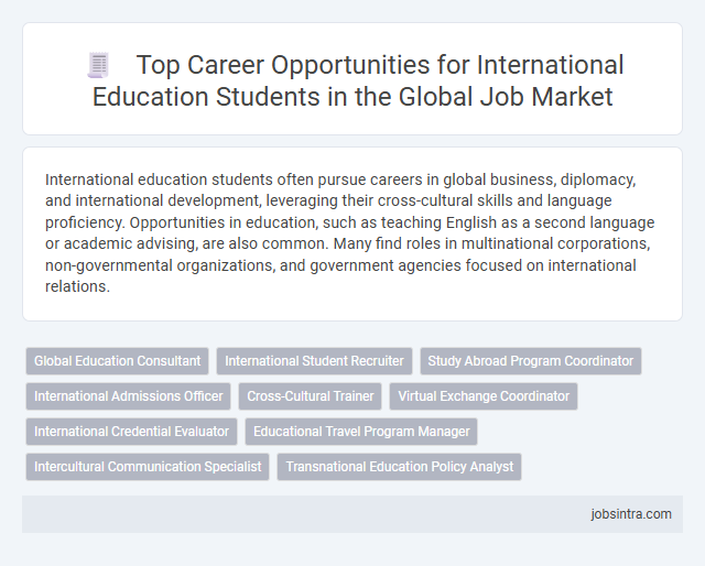 Top Career Opportunities for International Education Students in the Global Job Market