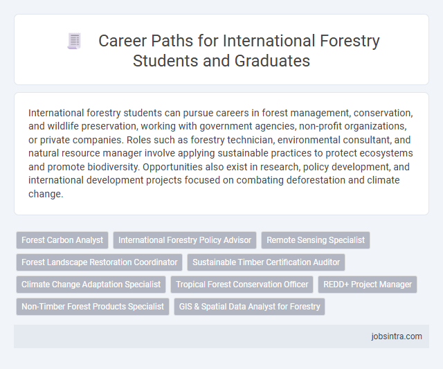 Career Paths for International Forestry Students and Graduates