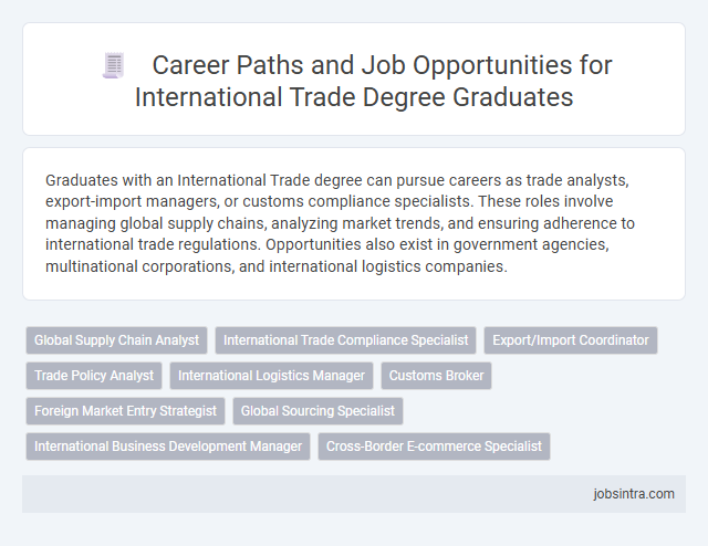 Career Paths and Job Opportunities for International Trade Degree Graduates