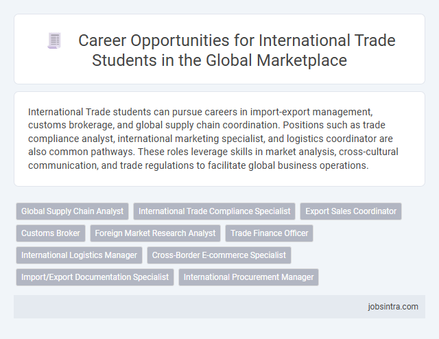 Career Opportunities for International Trade Students in the Global Marketplace