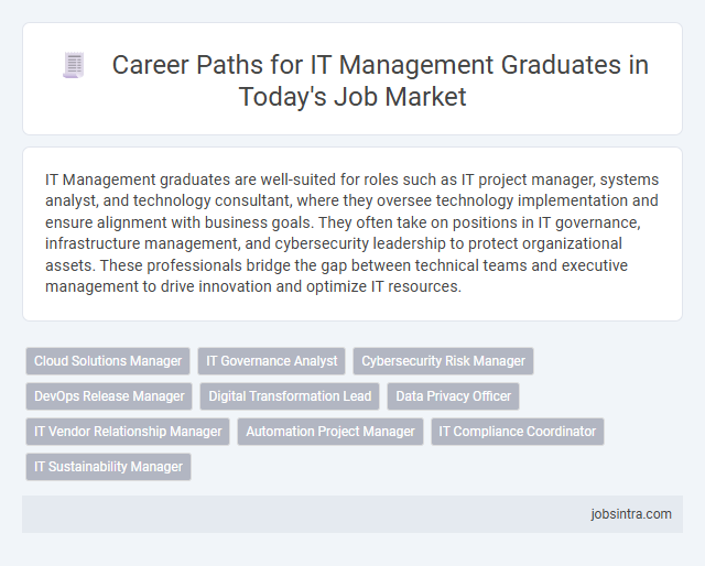 Career Paths for IT Management Graduates in Today's Job Market