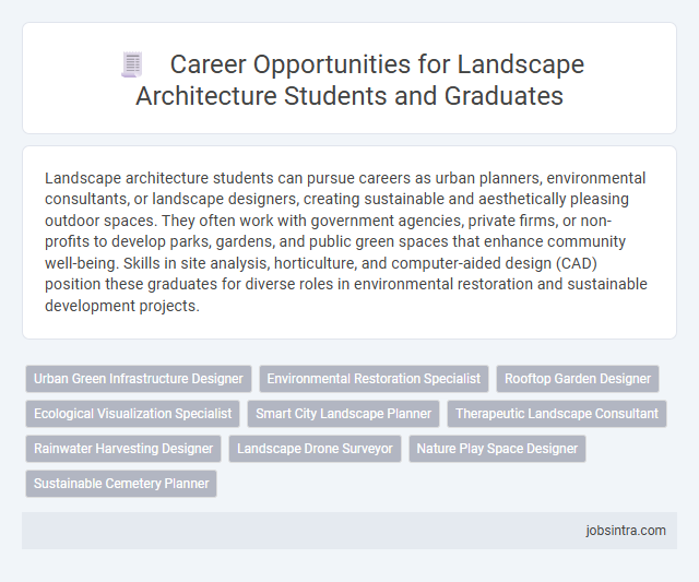Career Opportunities for Landscape Architecture Students and Graduates